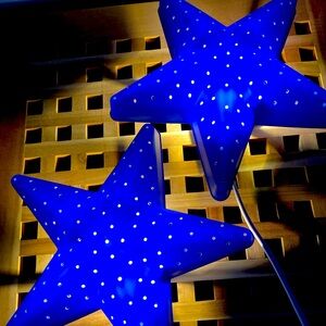 Set of 2 IKEA Smila Stjarna Blue Star Wall Lamp